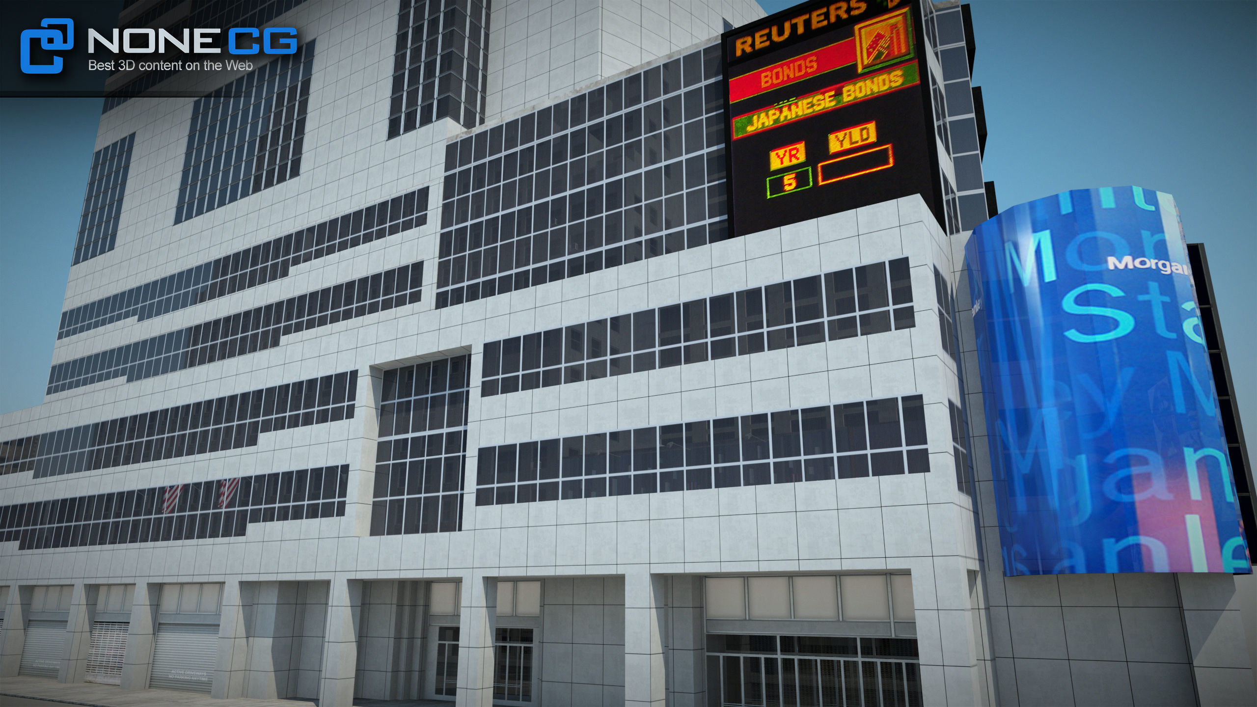 NYC Building Morgan Stanley Low-poly 3D model_22