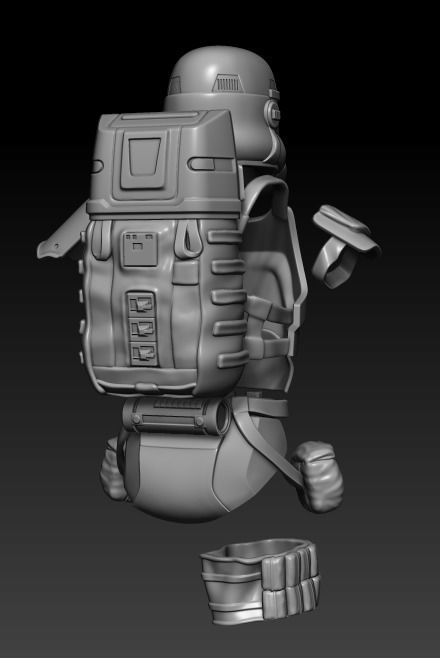 Medic Trooper Concept Full Size Prop STL Files 3D print model_3