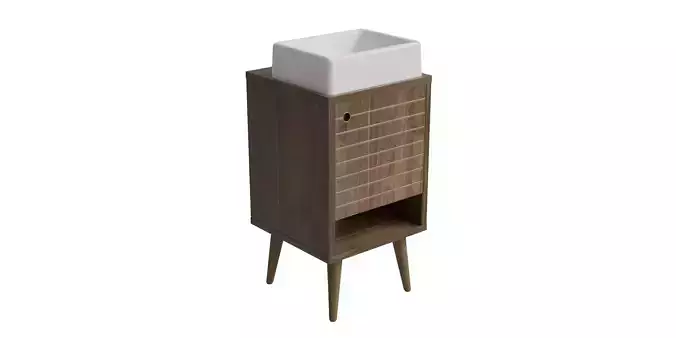 Rustic Brown Bathroom Vanity Sink