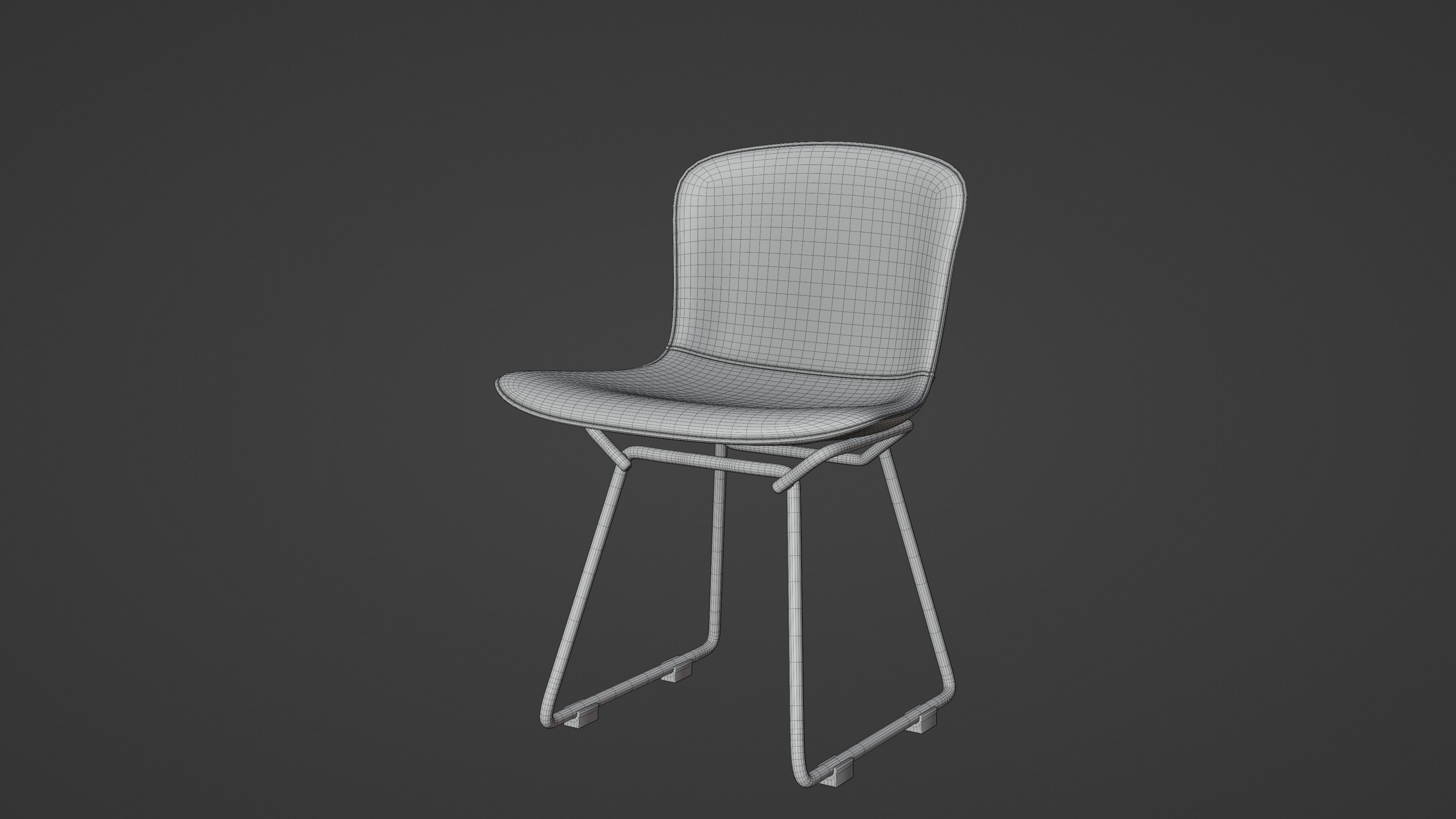 Bertoia Side chair 3D model_4