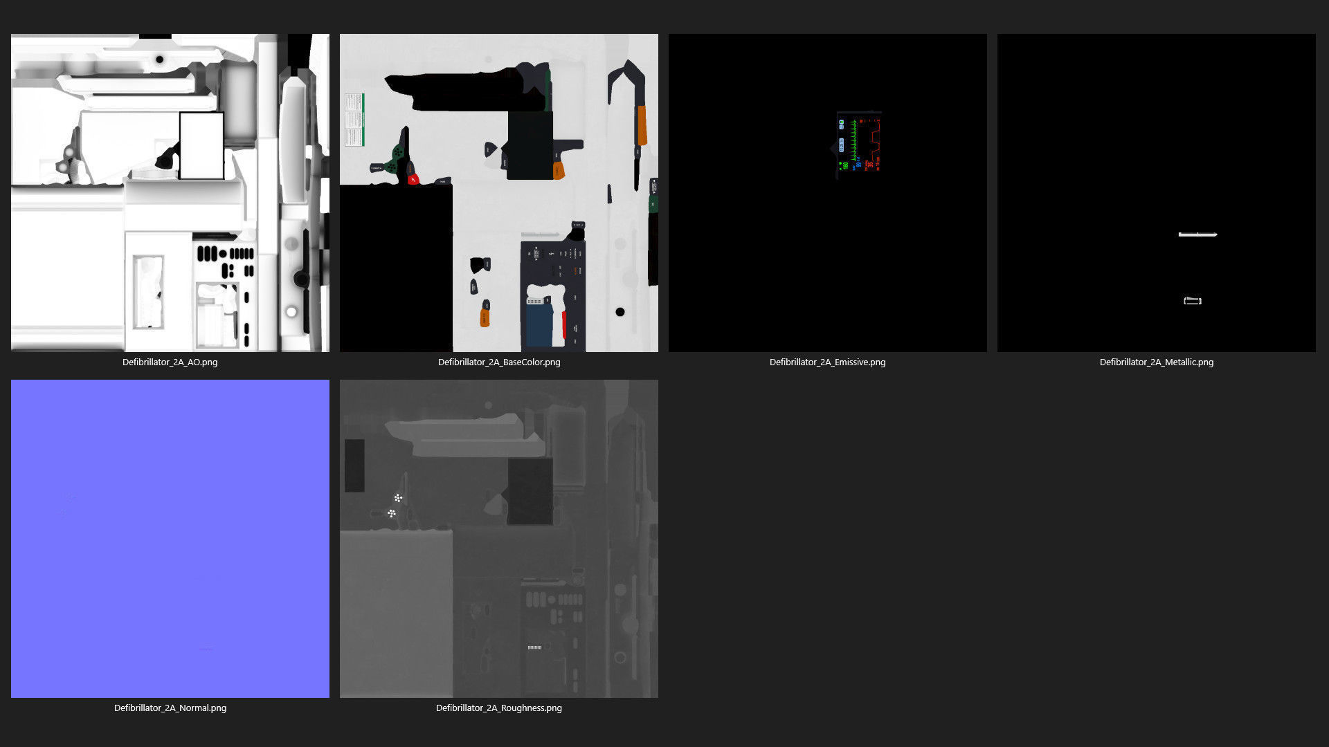 Defibrillator 2A Low-poly 3D model_9