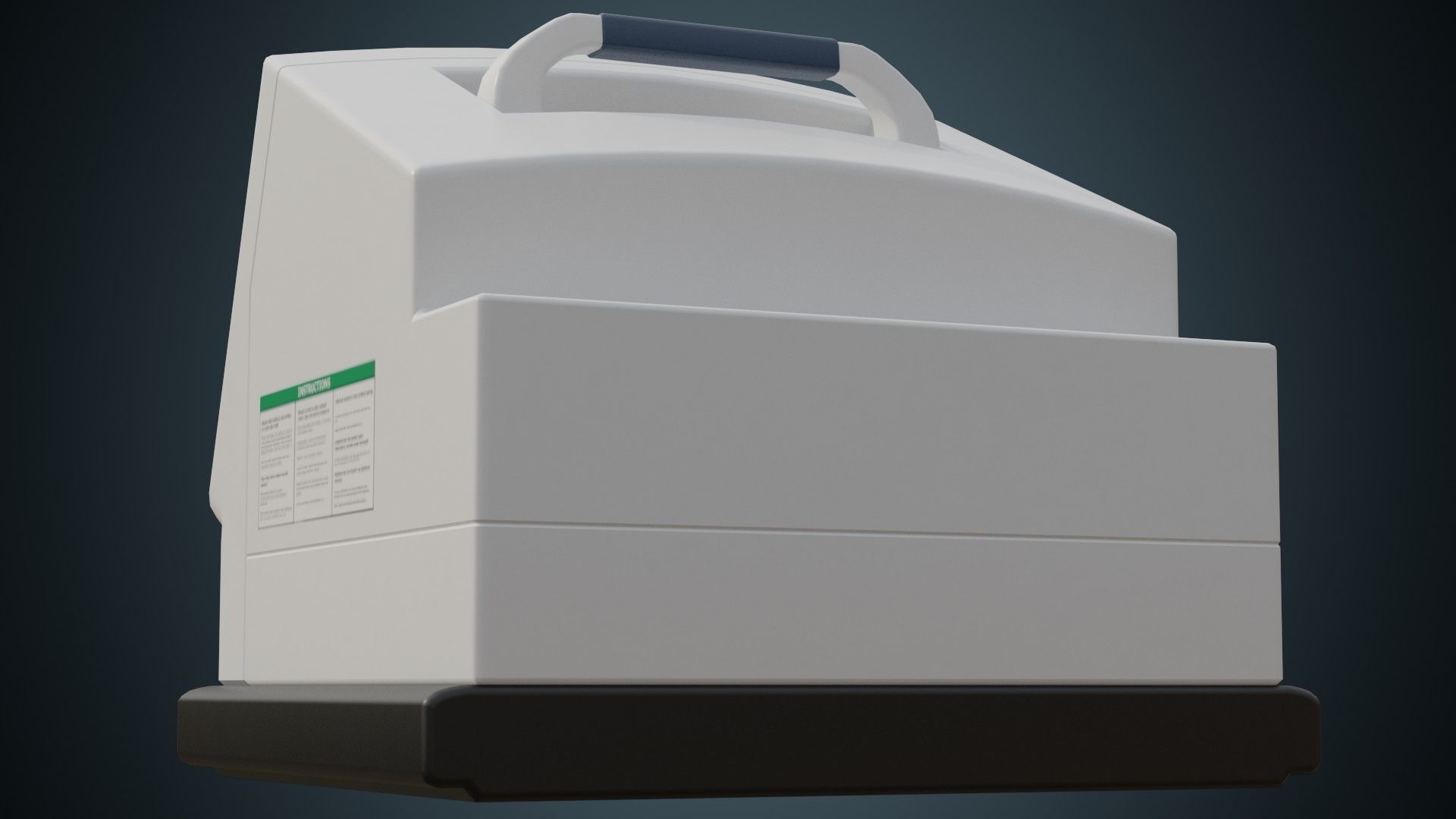 Defibrillator 2A Low-poly 3D model_3