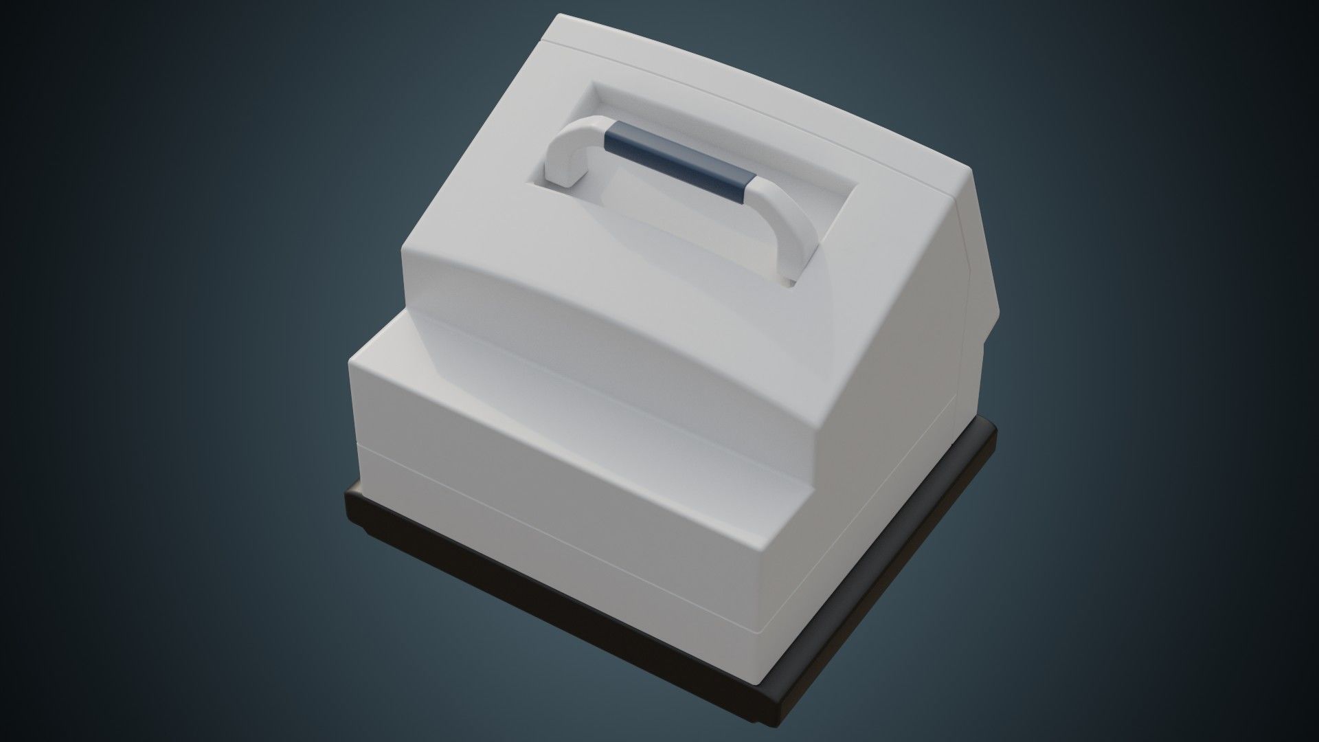 Defibrillator 2A Low-poly 3D model_2