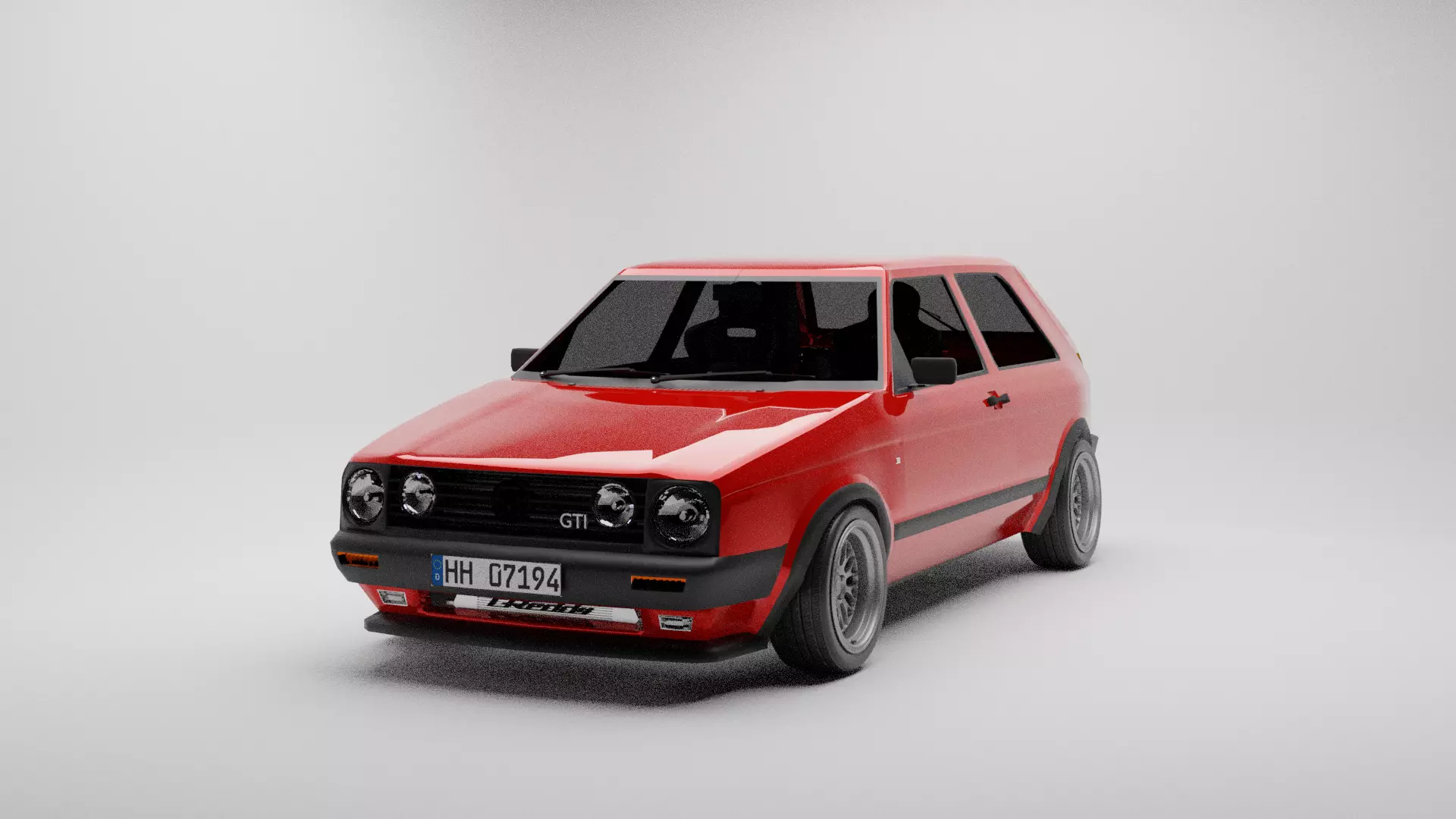 vw golf 2 gti 3D model