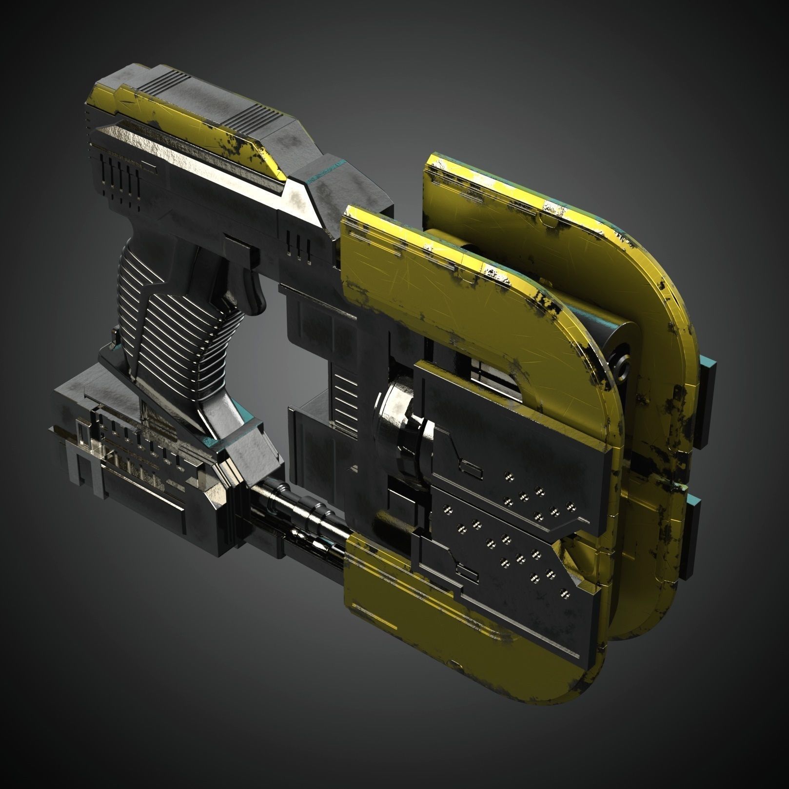 SET Dead Space 2023 Remake - Plasma Cutter and Helmet 3D print model_4