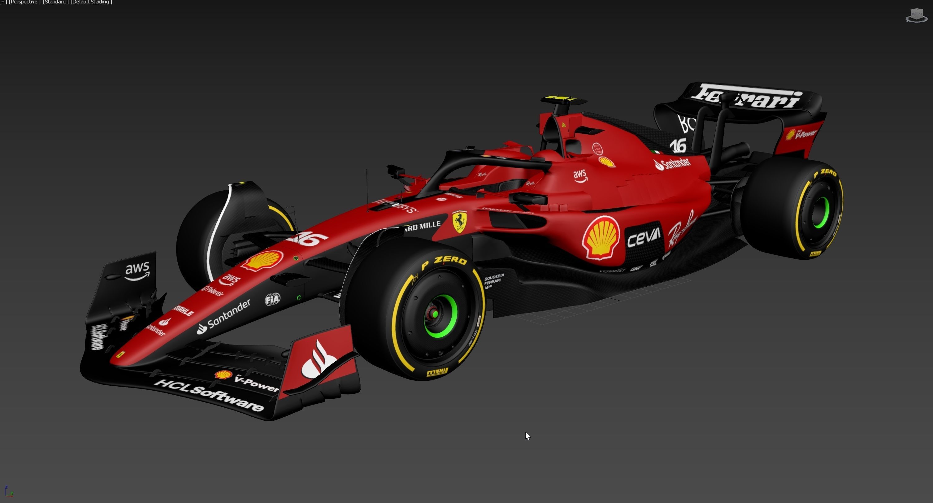 F1 Ferrari SF23 2023 3D model_14