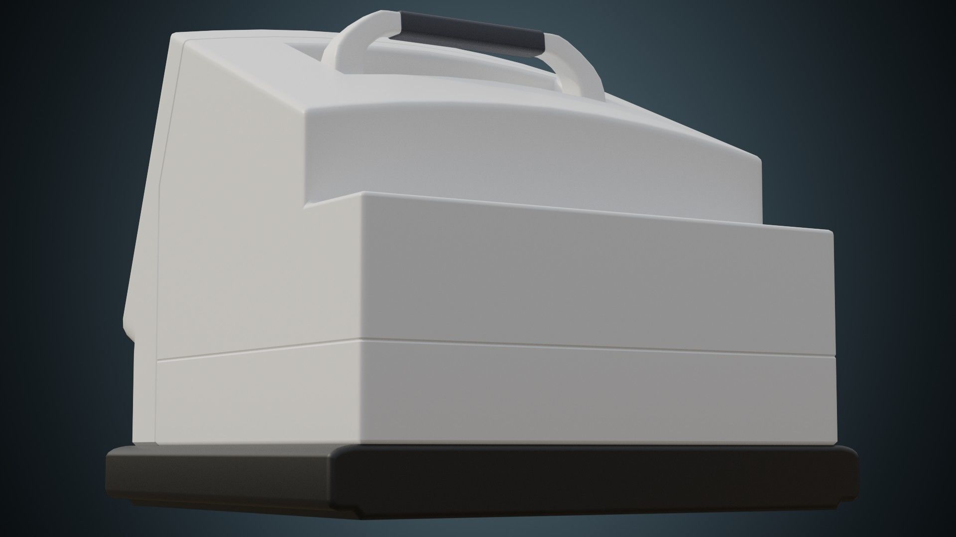 Defibrillator 2 Basic Low-poly 3D model_3