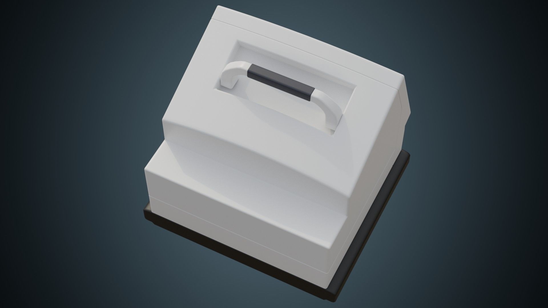 Defibrillator 2 Basic Low-poly 3D model_2