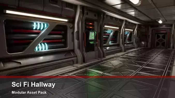 Sci FI Hallway Asset Pack