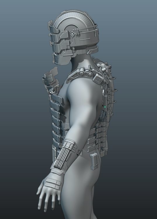 Full Set Armor and Plasma Cutter - Dead Space 2023 Remake 3D print model_14