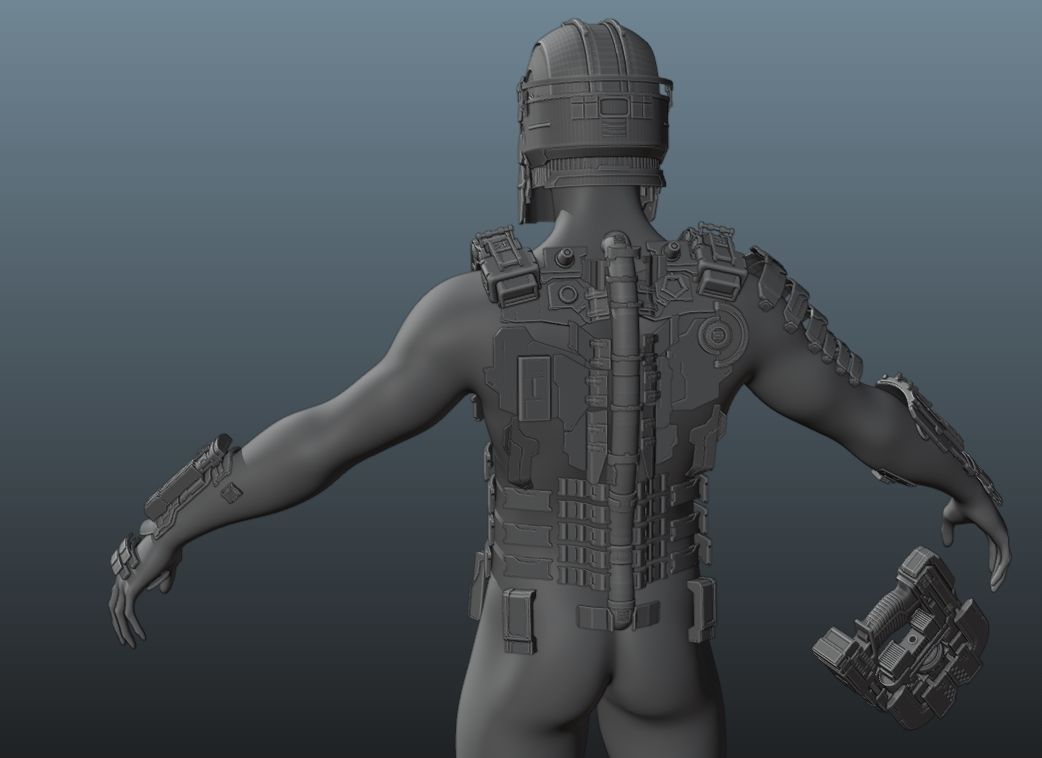 Full Set Armor and Plasma Cutter - Dead Space 2023 Remake 3D print model_15