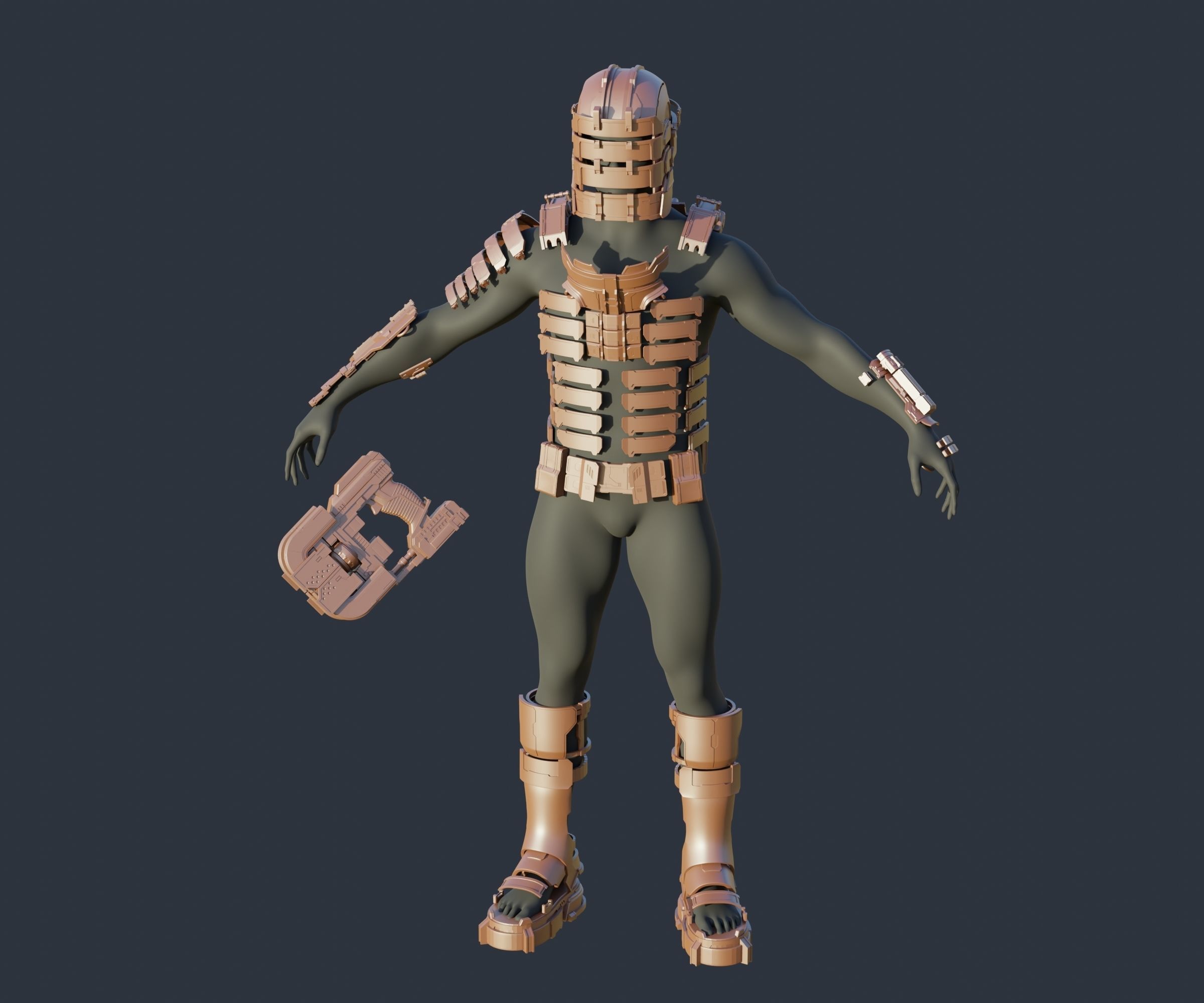 Full Set Armor and Plasma Cutter - Dead Space 2023 Remake 3D print model_2