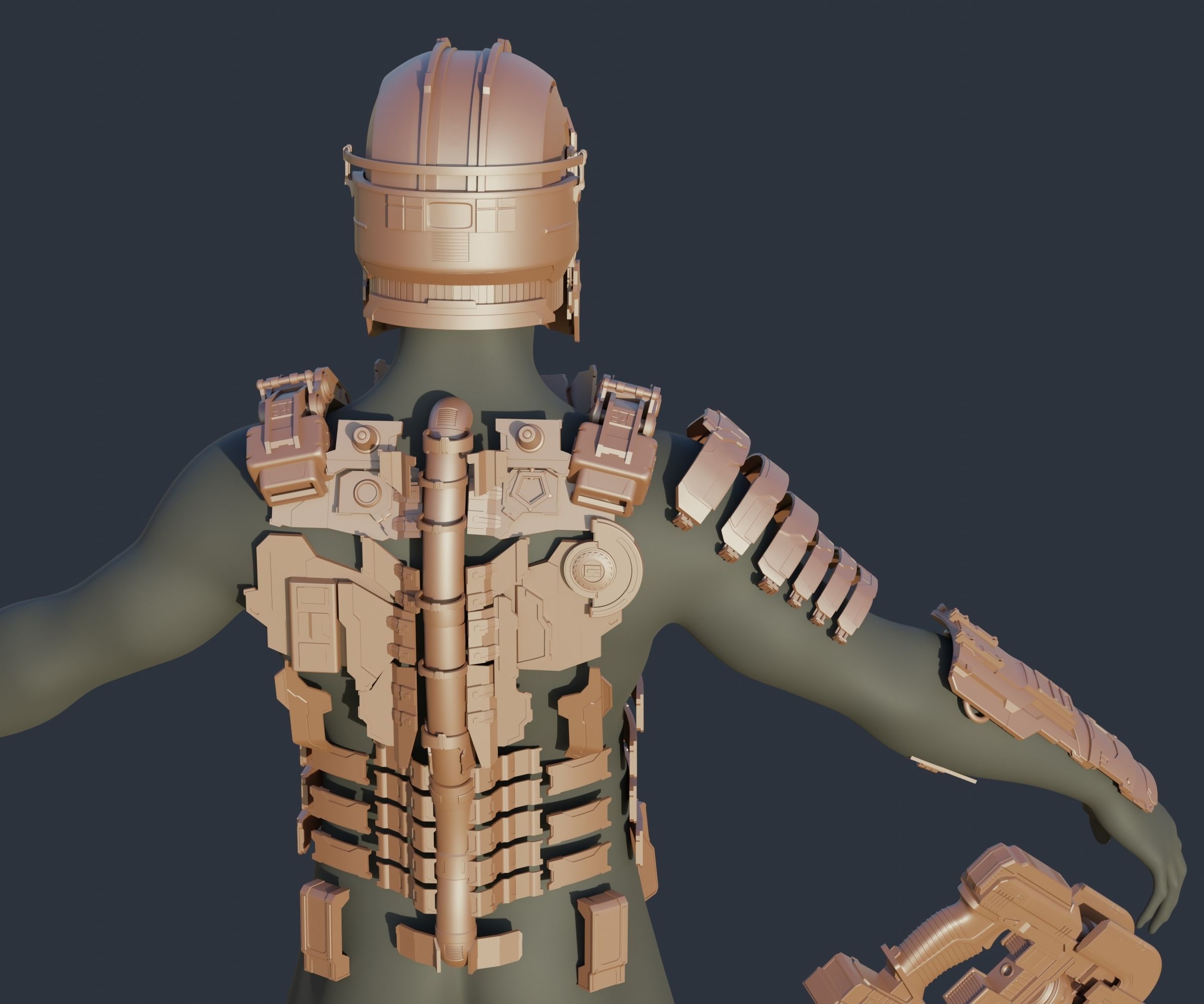 Full Set Armor and Plasma Cutter - Dead Space 2023 Remake 3D print model_4