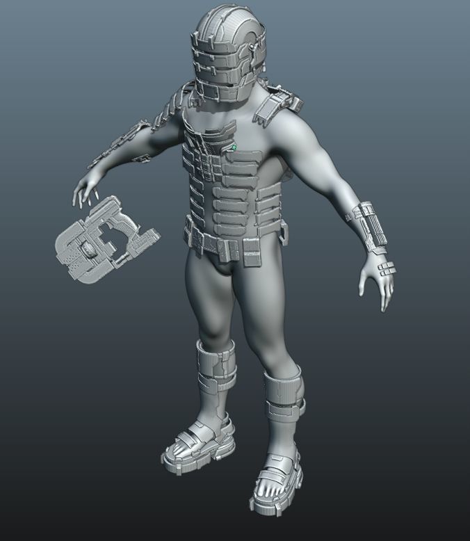 Full Set Armor and Plasma Cutter - Dead Space 2023 Remake 3D print model_11