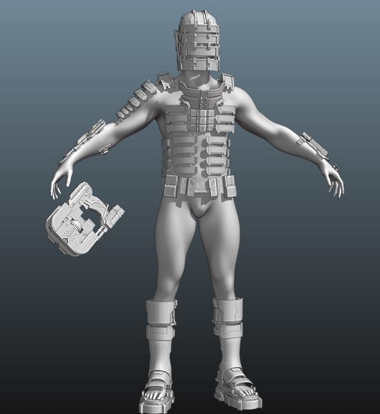 Full Set Armor and Plasma Cutter - Dead Space 2023 Remake 3D print model_10