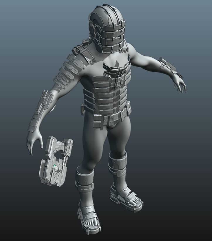 Full Set Armor and Plasma Cutter - Dead Space 2023 Remake 3D print model_13