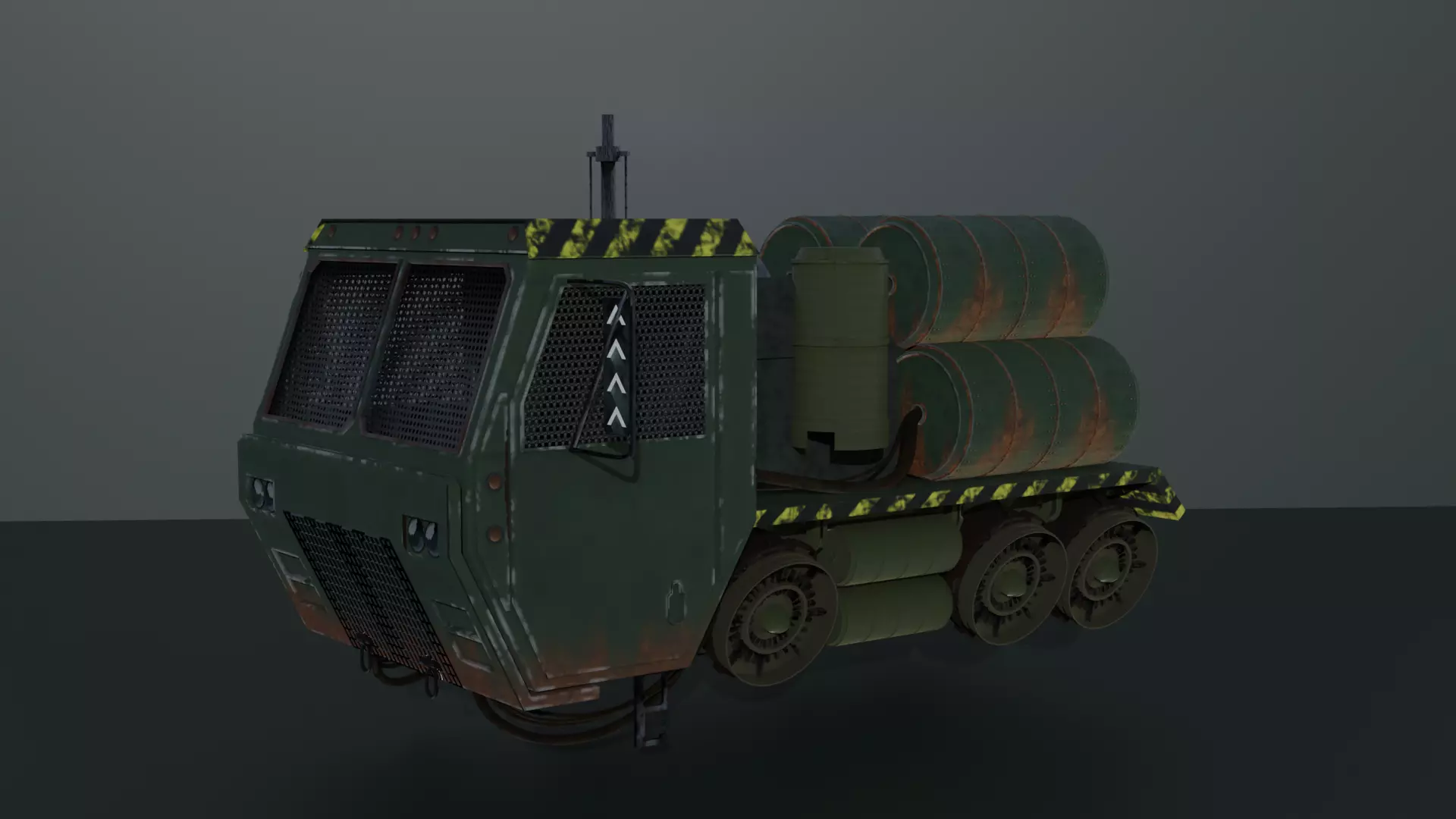 Diesel Punk Truck Design - Retro-futuristic 3D Model 3D model