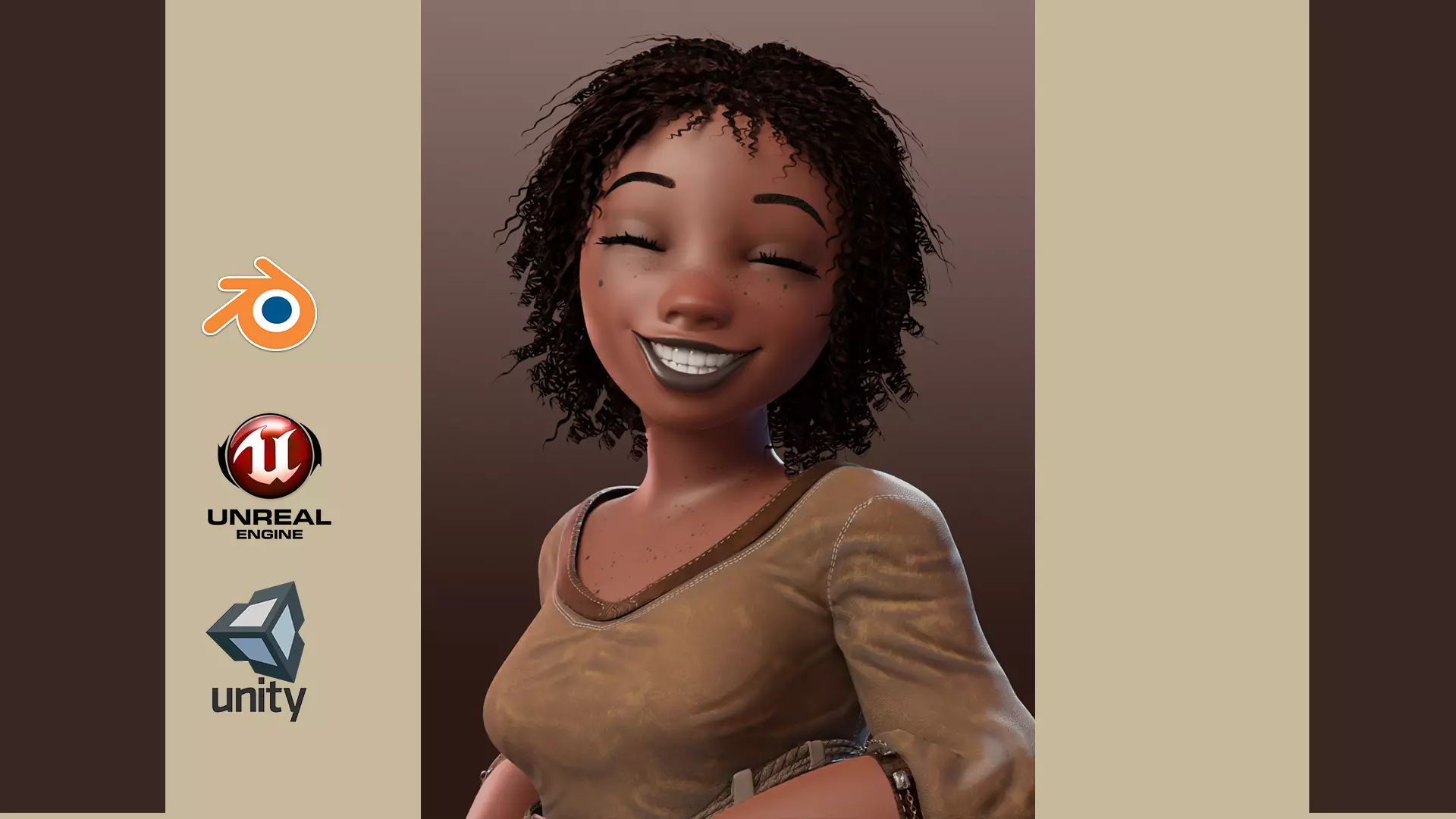 MARAH RIG BLENDER VERSION Low-poly 3D model_0