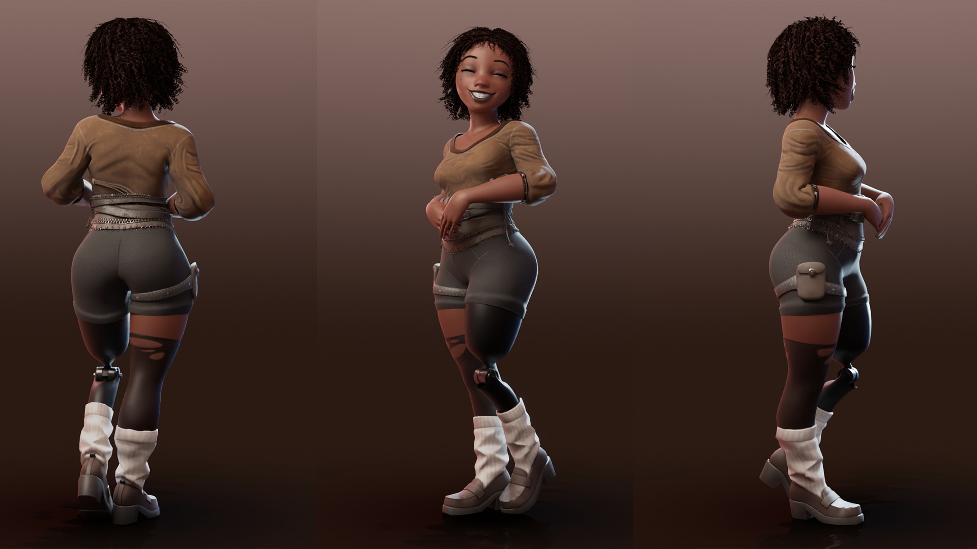 MARAH RIG BLENDER VERSION Low-poly 3D model_4