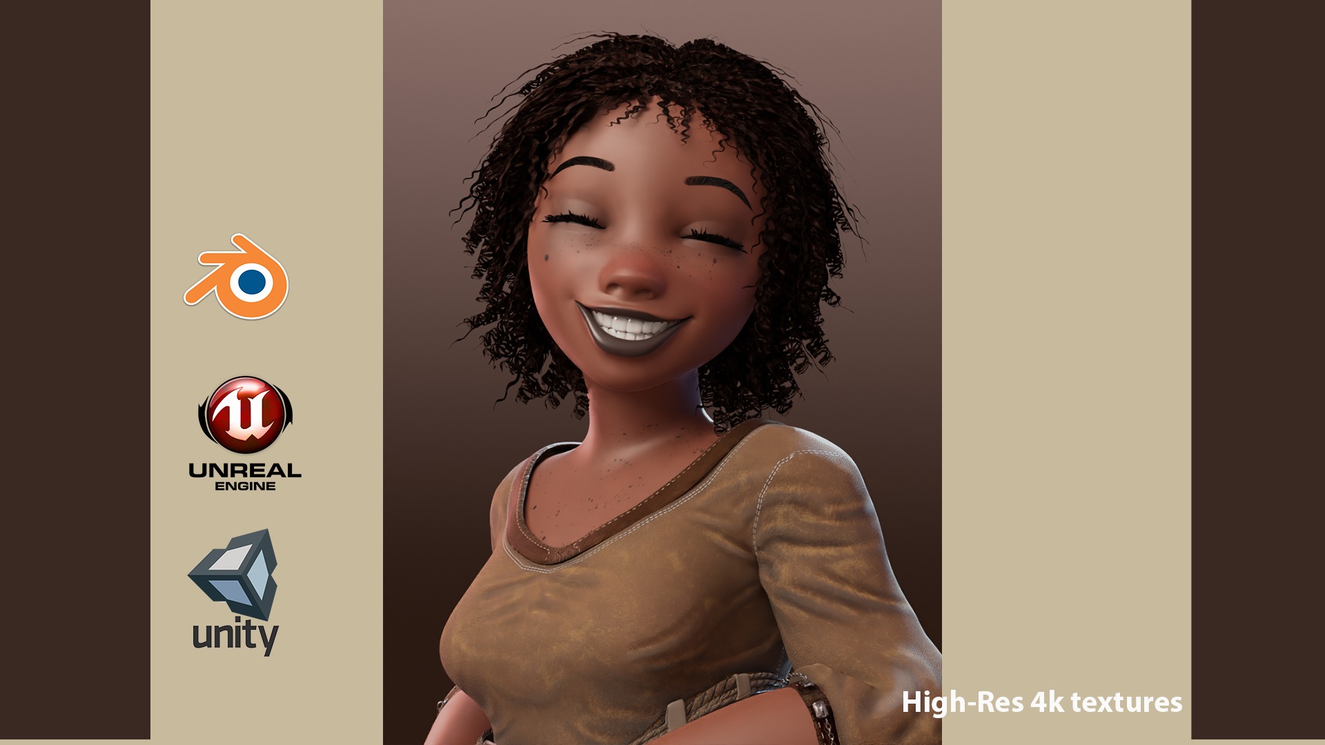 MARAH RIG BLENDER VERSION Low-poly 3D model_8