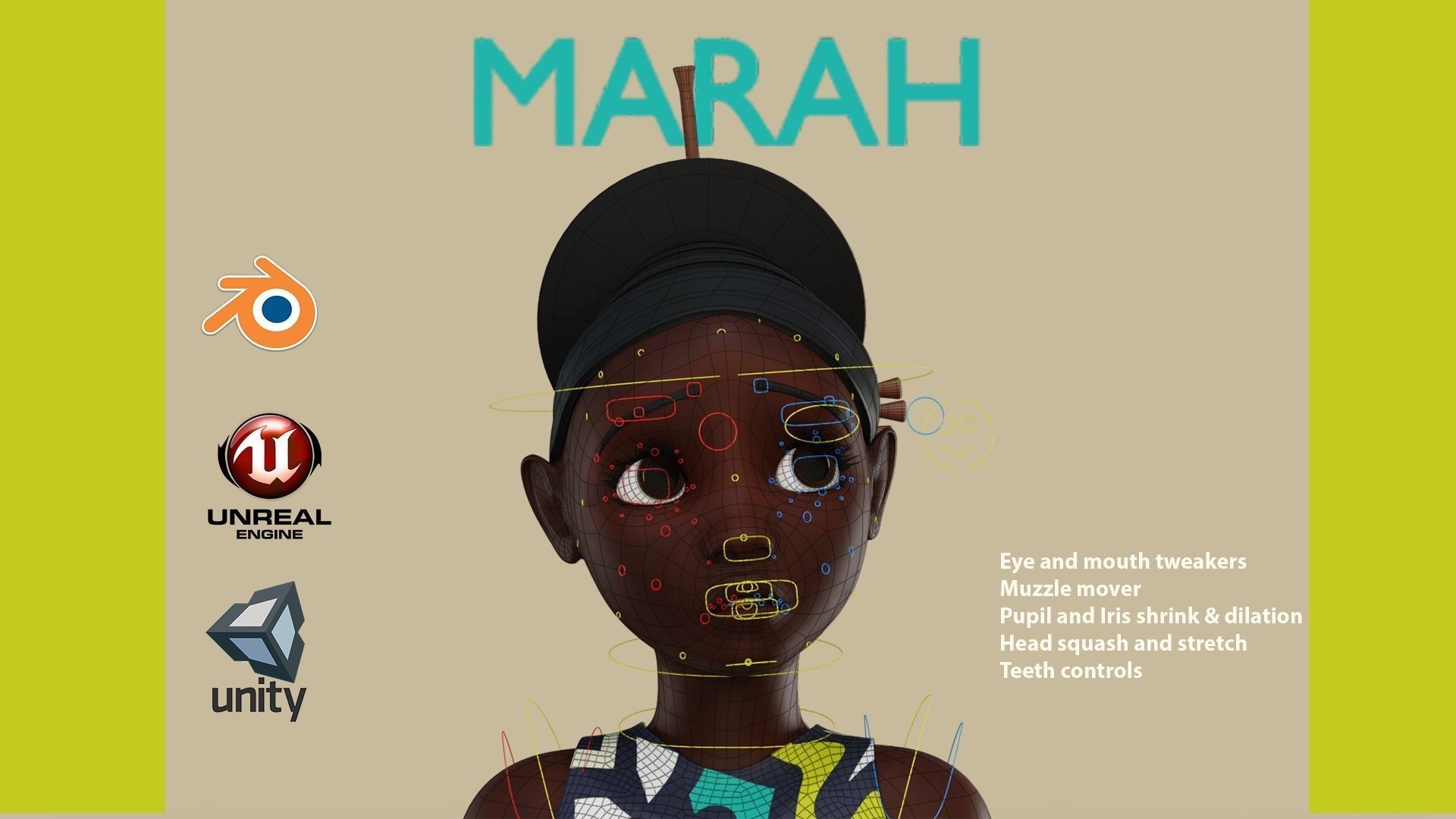 MARAH RIG BLENDER VERSION Low-poly 3D model_7