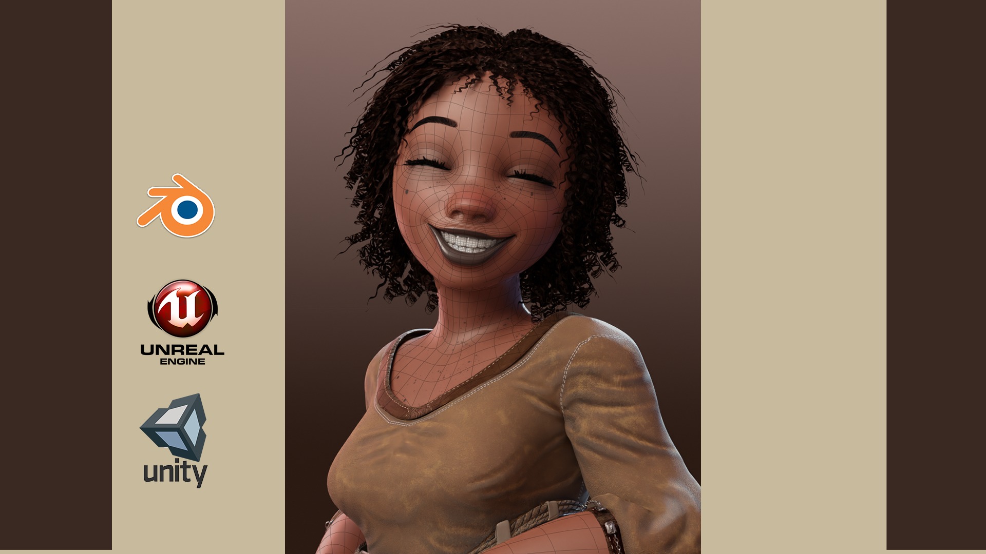 MARAH RIG BLENDER VERSION Low-poly 3D model_2