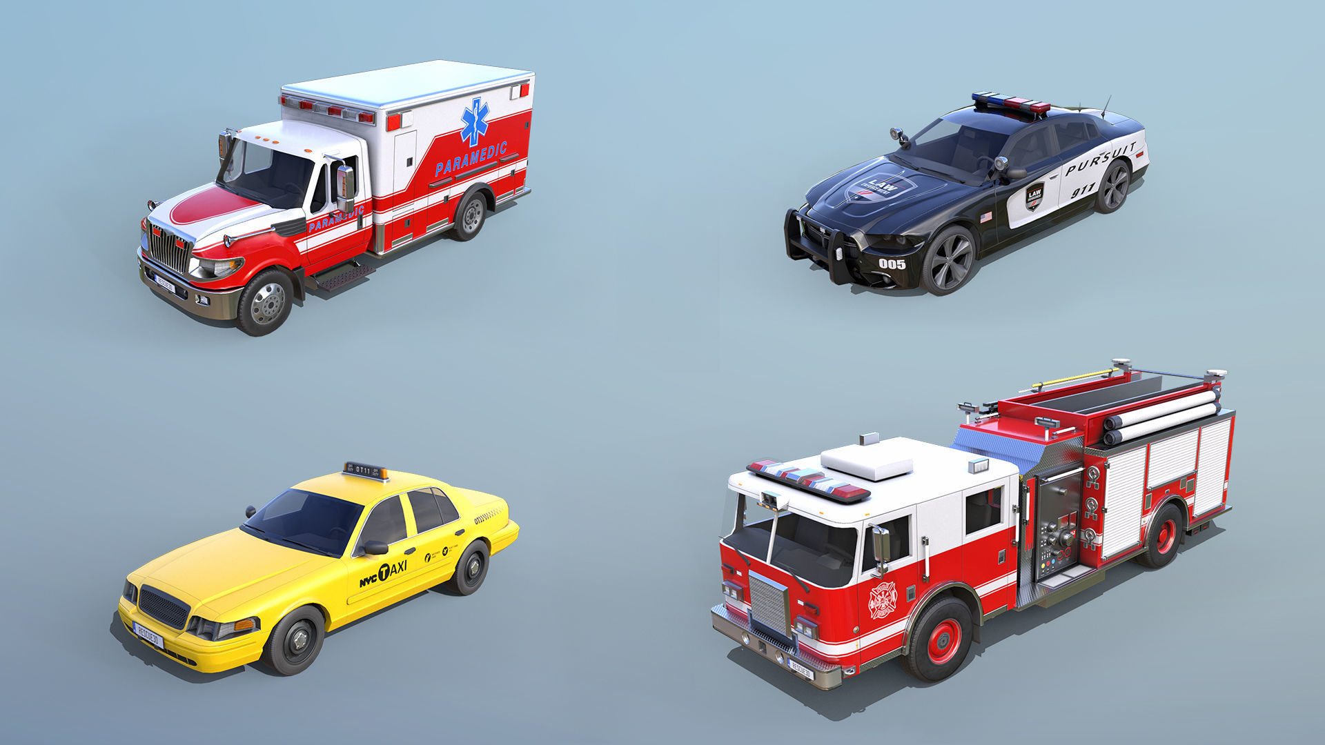 12 Cars and Trucks - PBR 3D Model Collection_2