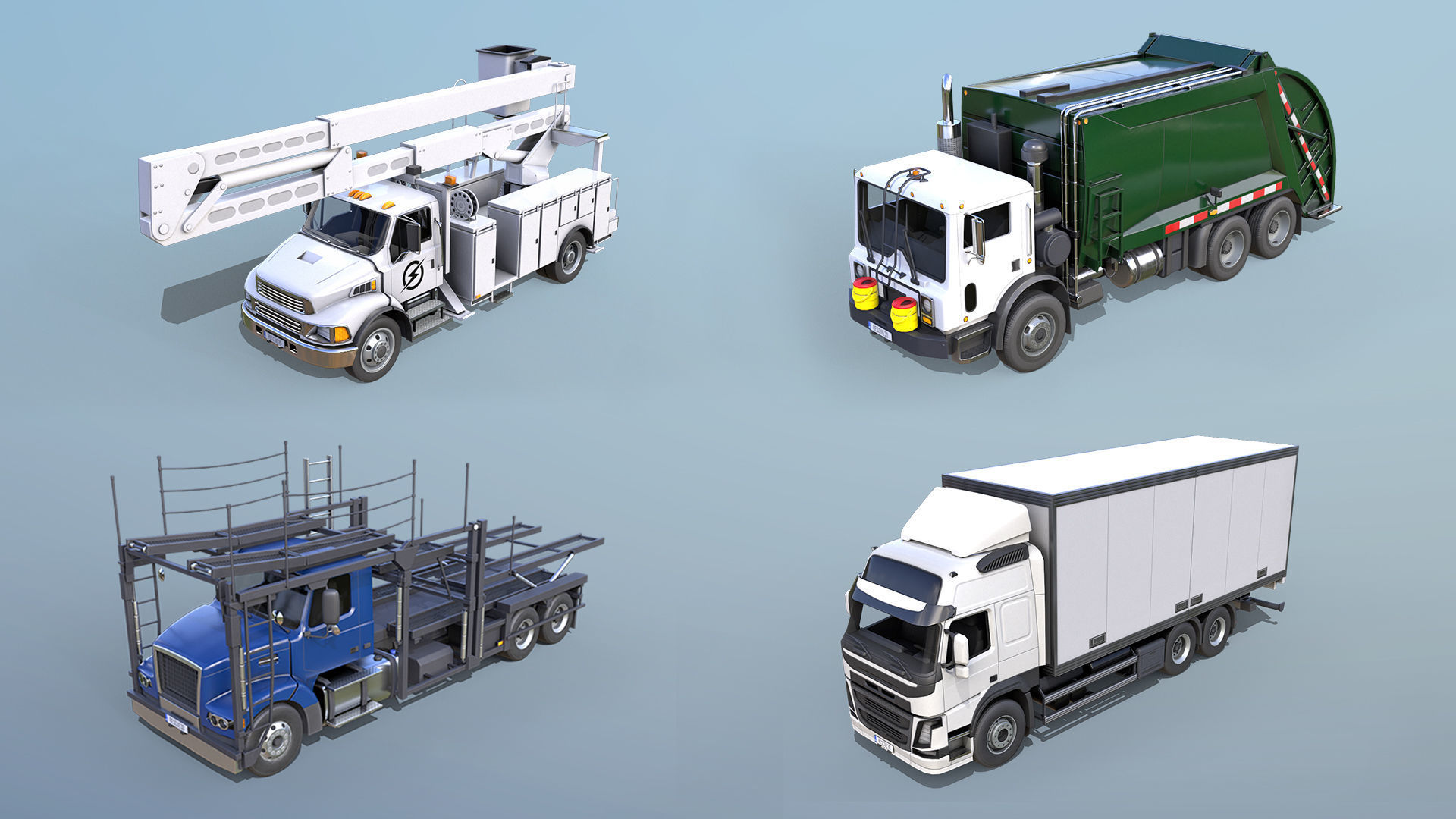 12 Cars and Trucks - PBR 3D Model Collection_3