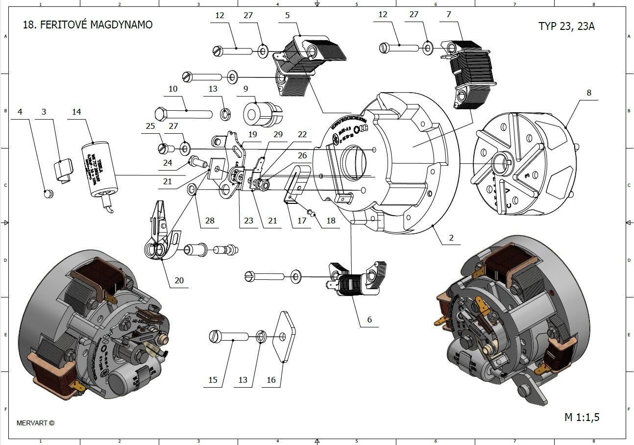 Ignition JAWA 50 23 motorcycle 3D model_3