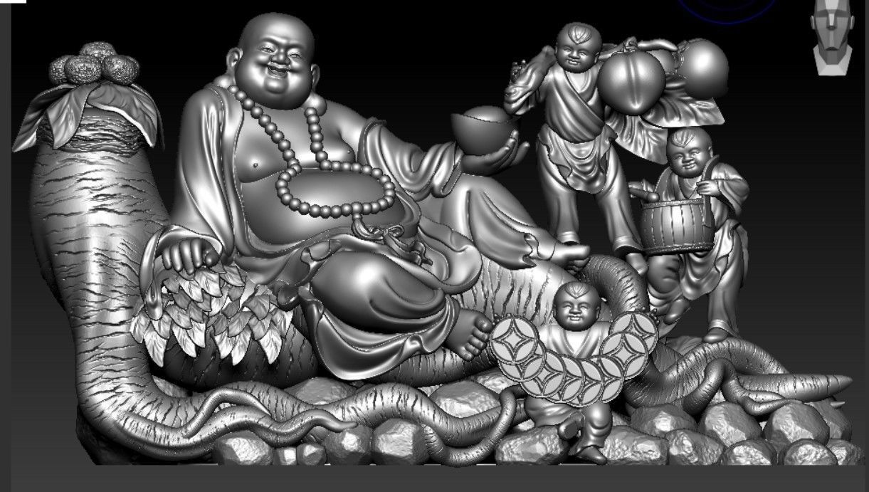 Collection of 50 Maitreya Buddha models 3D print model_55