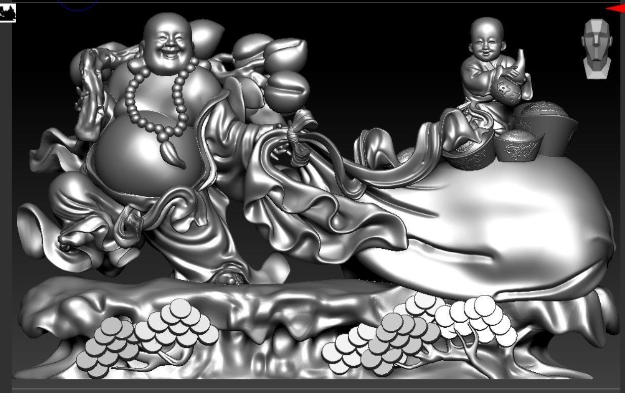 Collection of 50 Maitreya Buddha models 3D print model_7