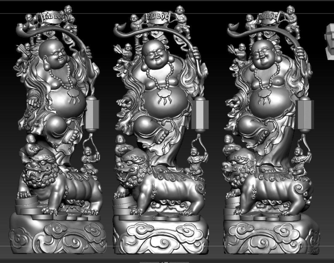 Collection of 50 Maitreya Buddha models 3D print model_81