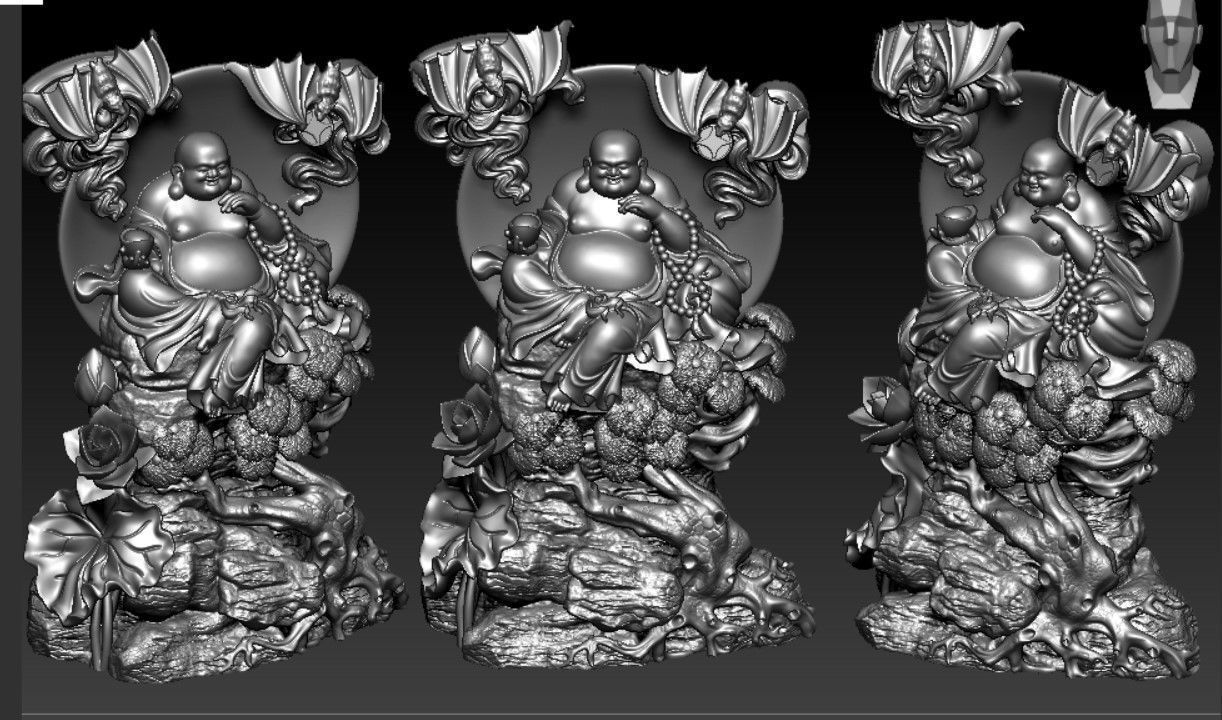 Collection of 50 Maitreya Buddha models 3D print model_97