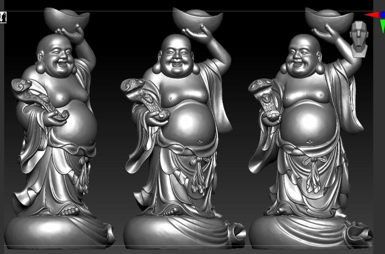 Collection of 50 Maitreya Buddha models 3D print model_20