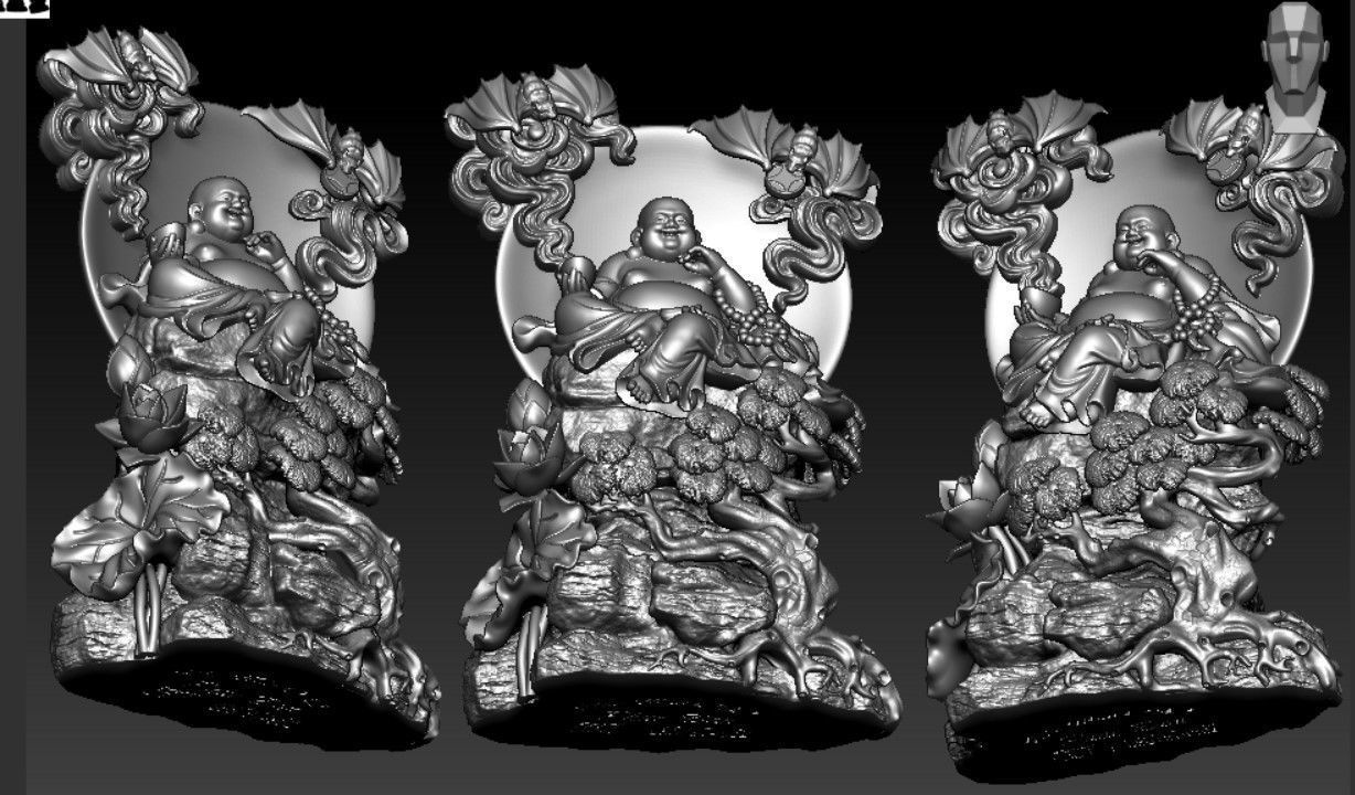 Collection of 50 Maitreya Buddha models 3D print model_96