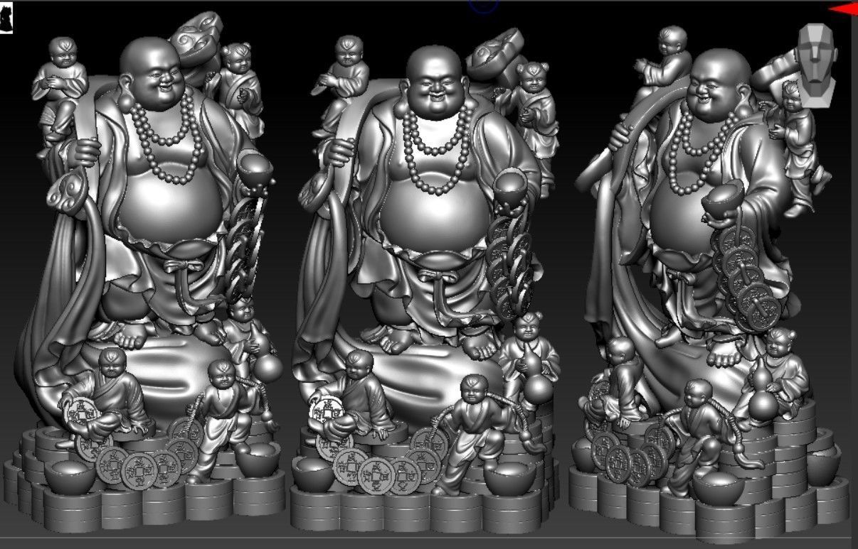 Collection of 50 Maitreya Buddha models 3D print model_100