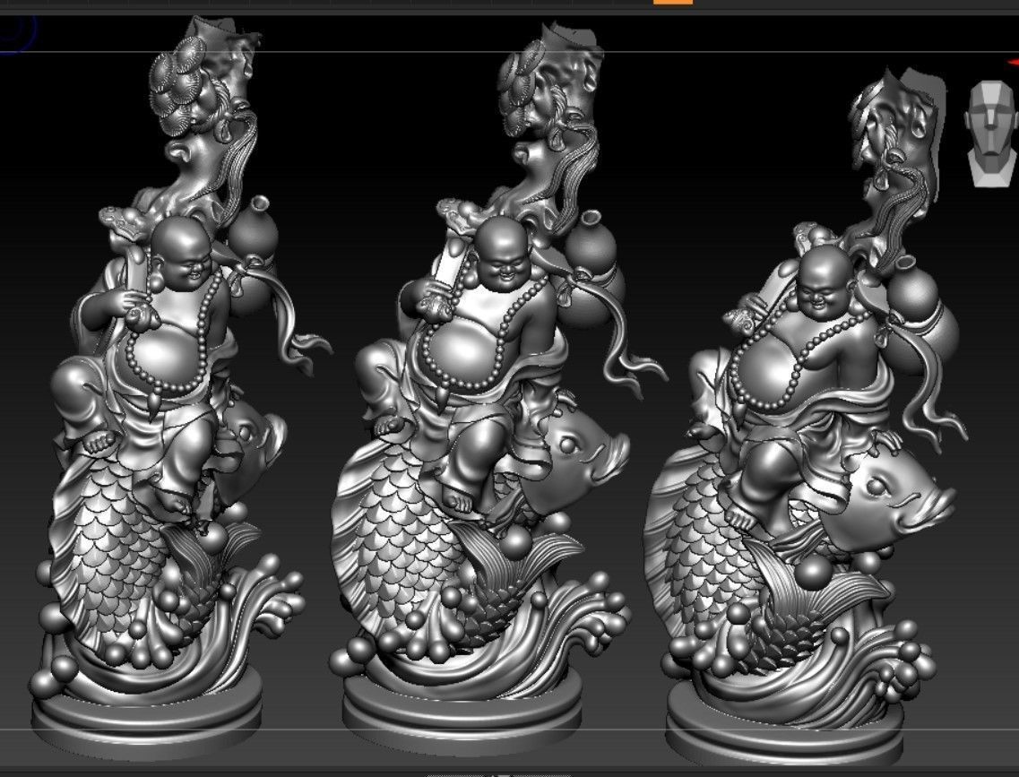 Collection of 50 Maitreya Buddha models 3D print model_54