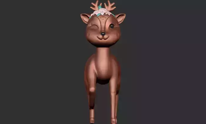 Cute Deer Free 3D model