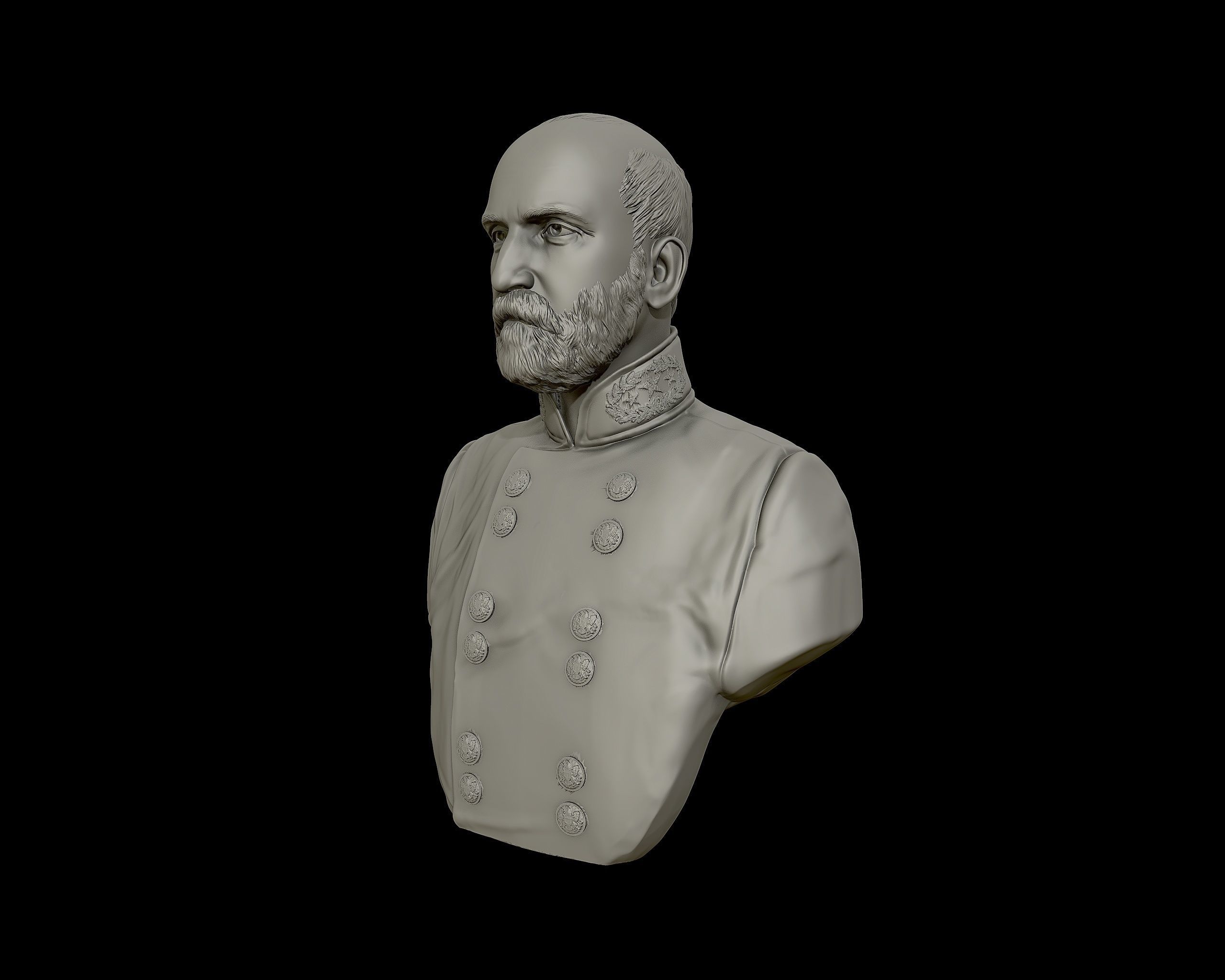 General Lewis Armistead bust sculpture 3D print model_12