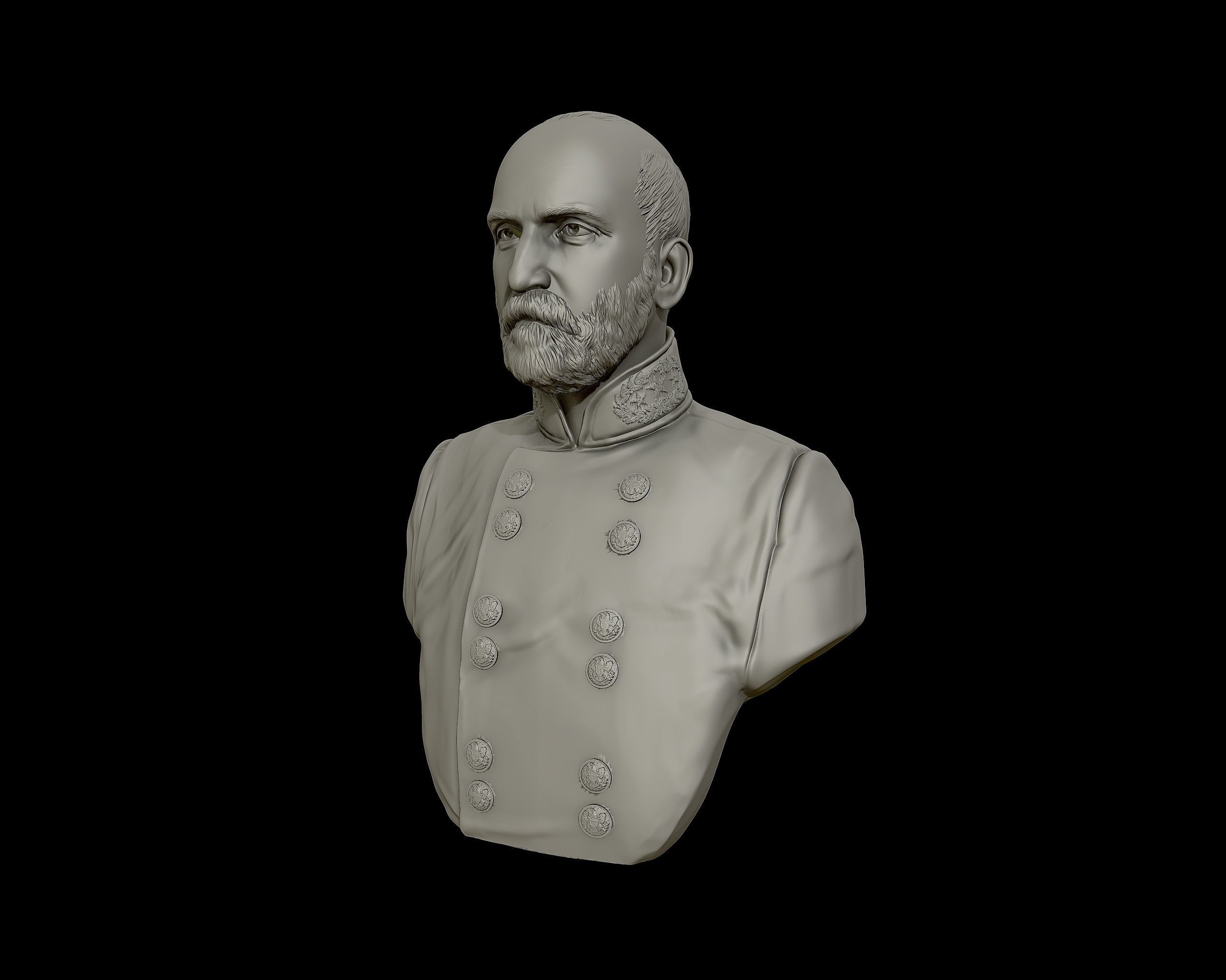 General Lewis Armistead bust sculpture 3D print model_11