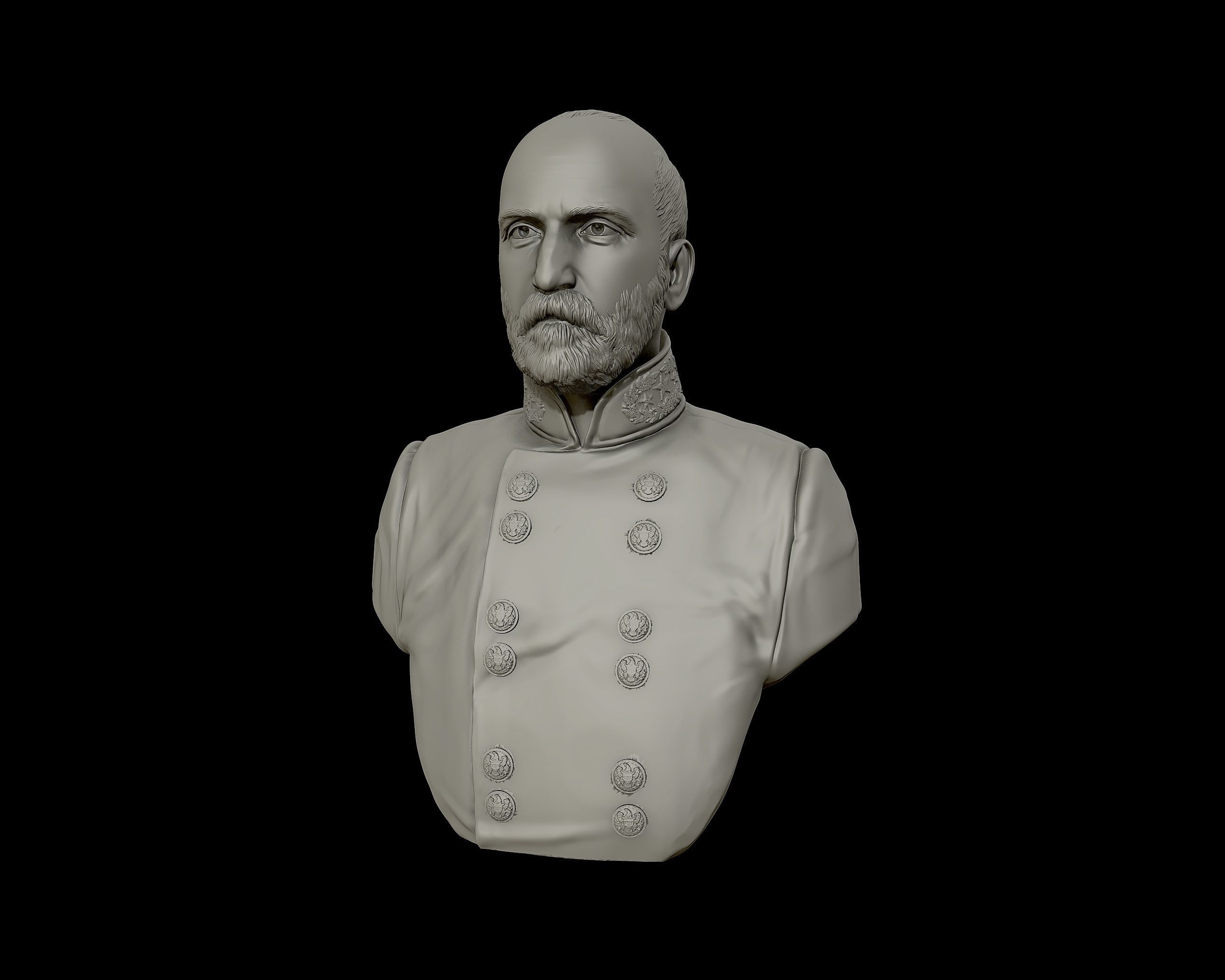 General Lewis Armistead bust sculpture 3D print model_10