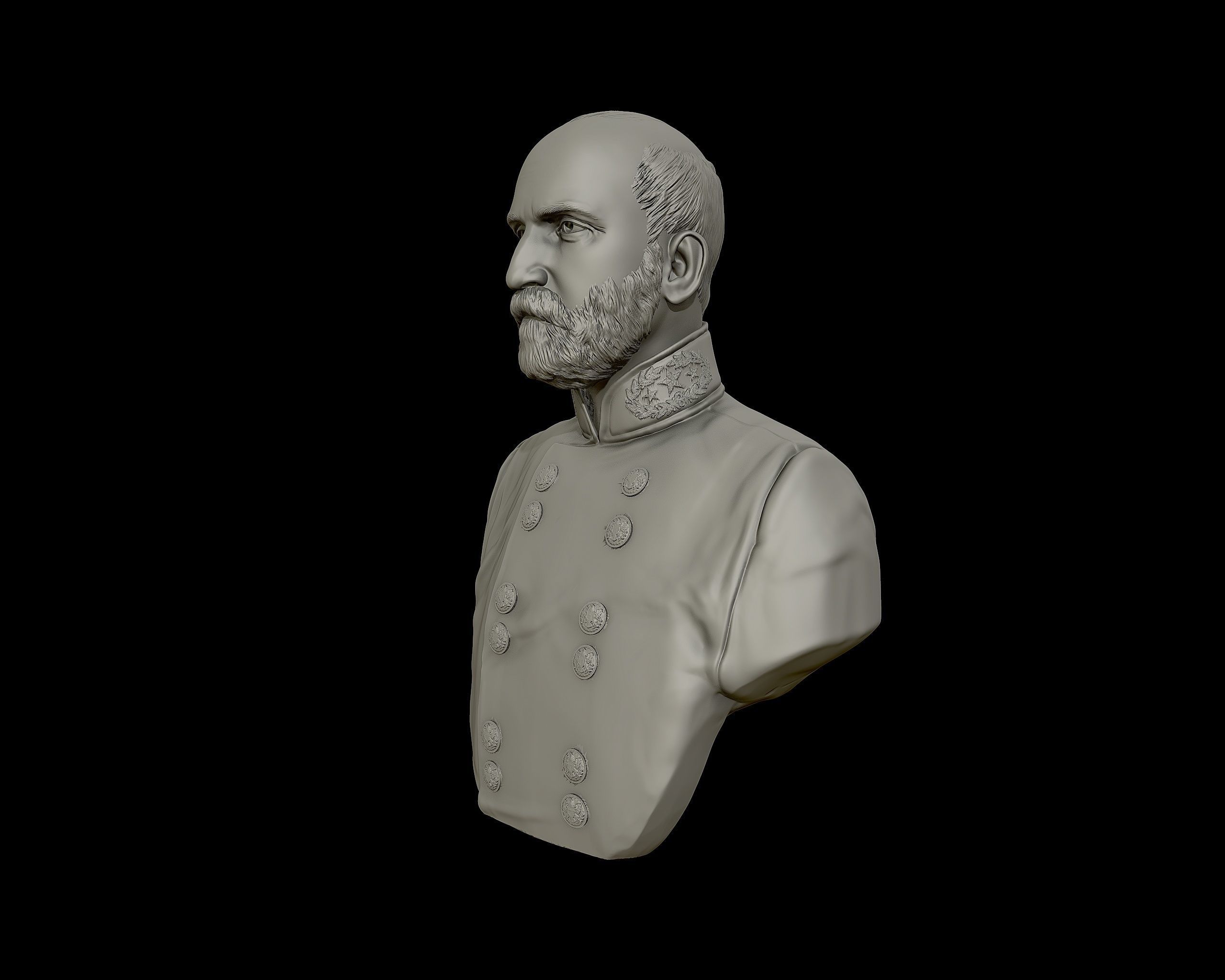 General Lewis Armistead bust sculpture 3D print model_13