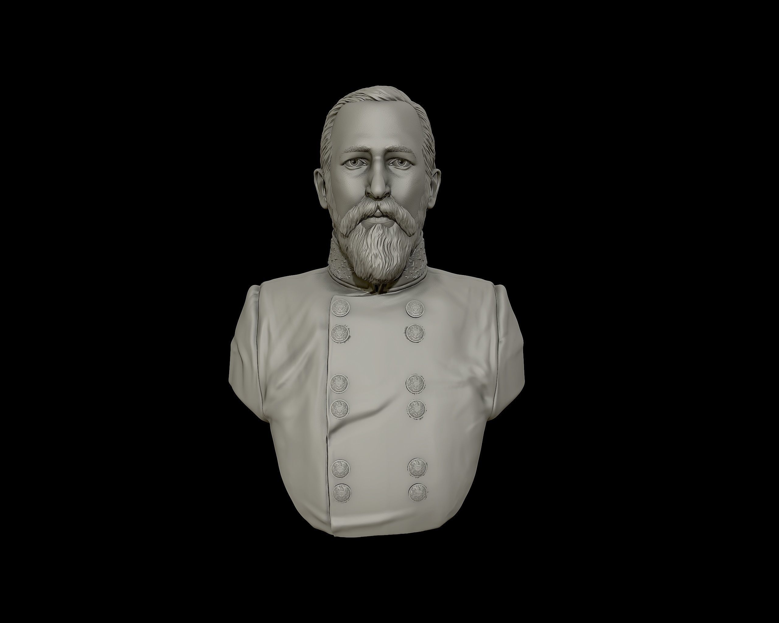 General Richard Garnett bust sculpture 3D print model_12