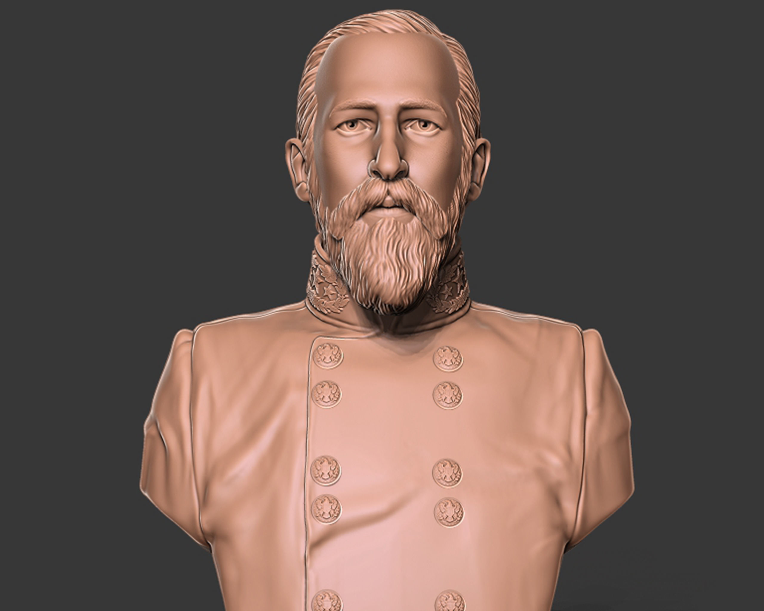 General Richard Garnett bust sculpture 3D print model_8
