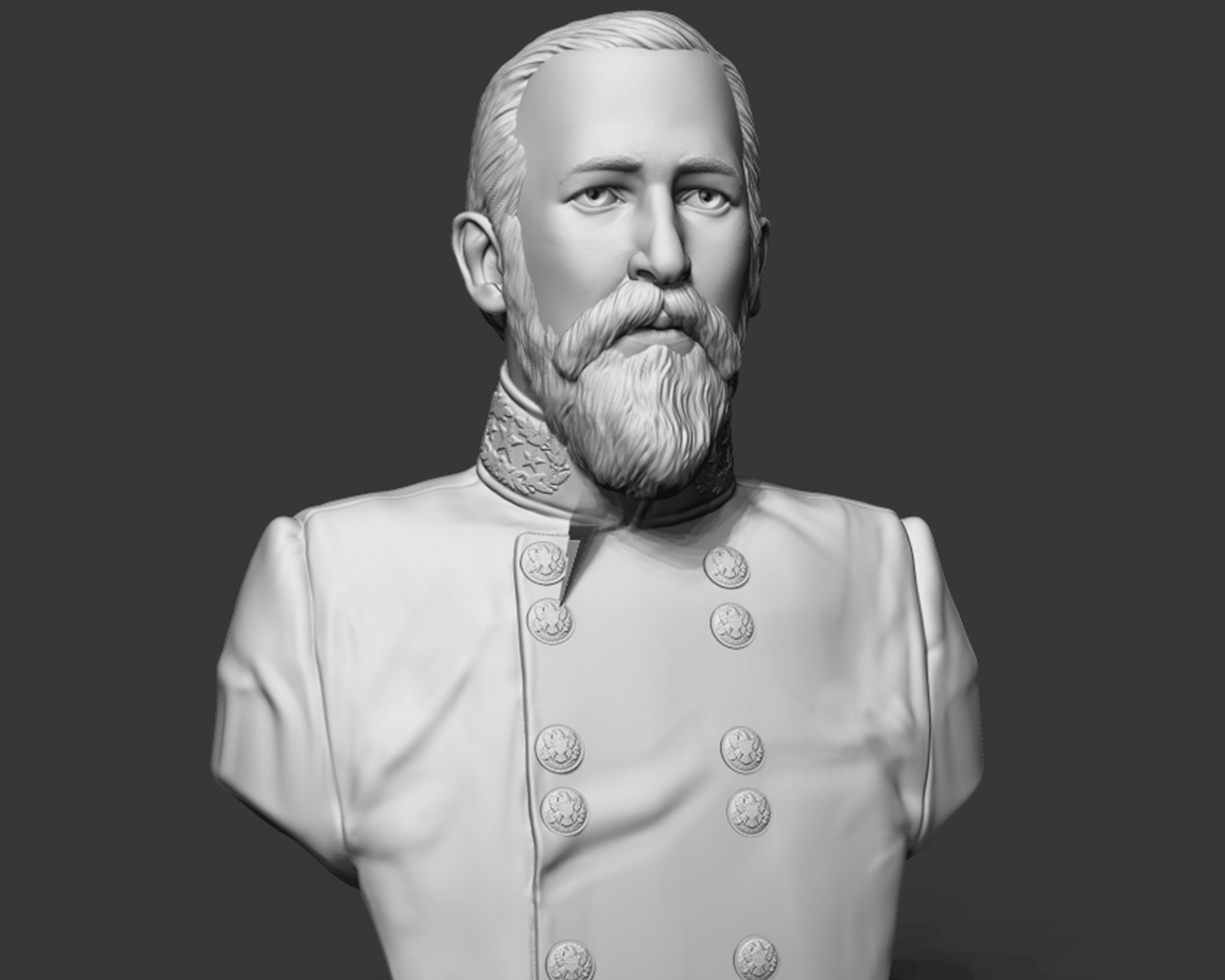 General Richard Garnett bust sculpture 3D print model_3