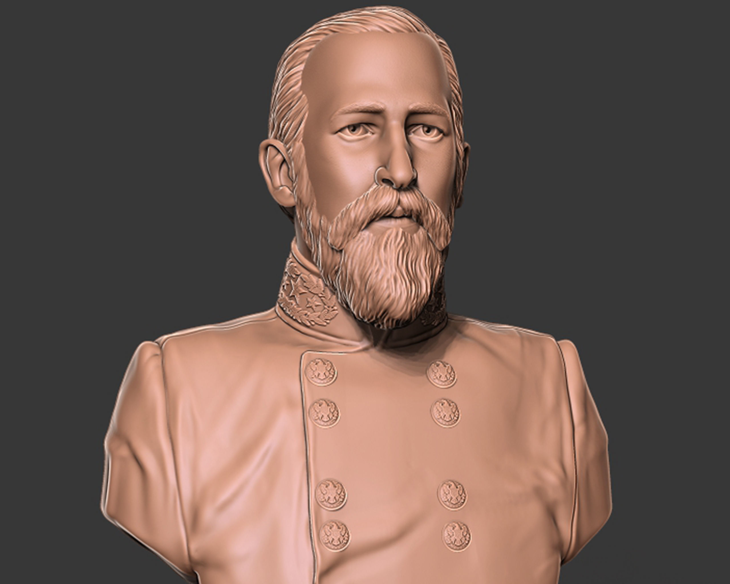 General Richard Garnett bust sculpture 3D print model_9