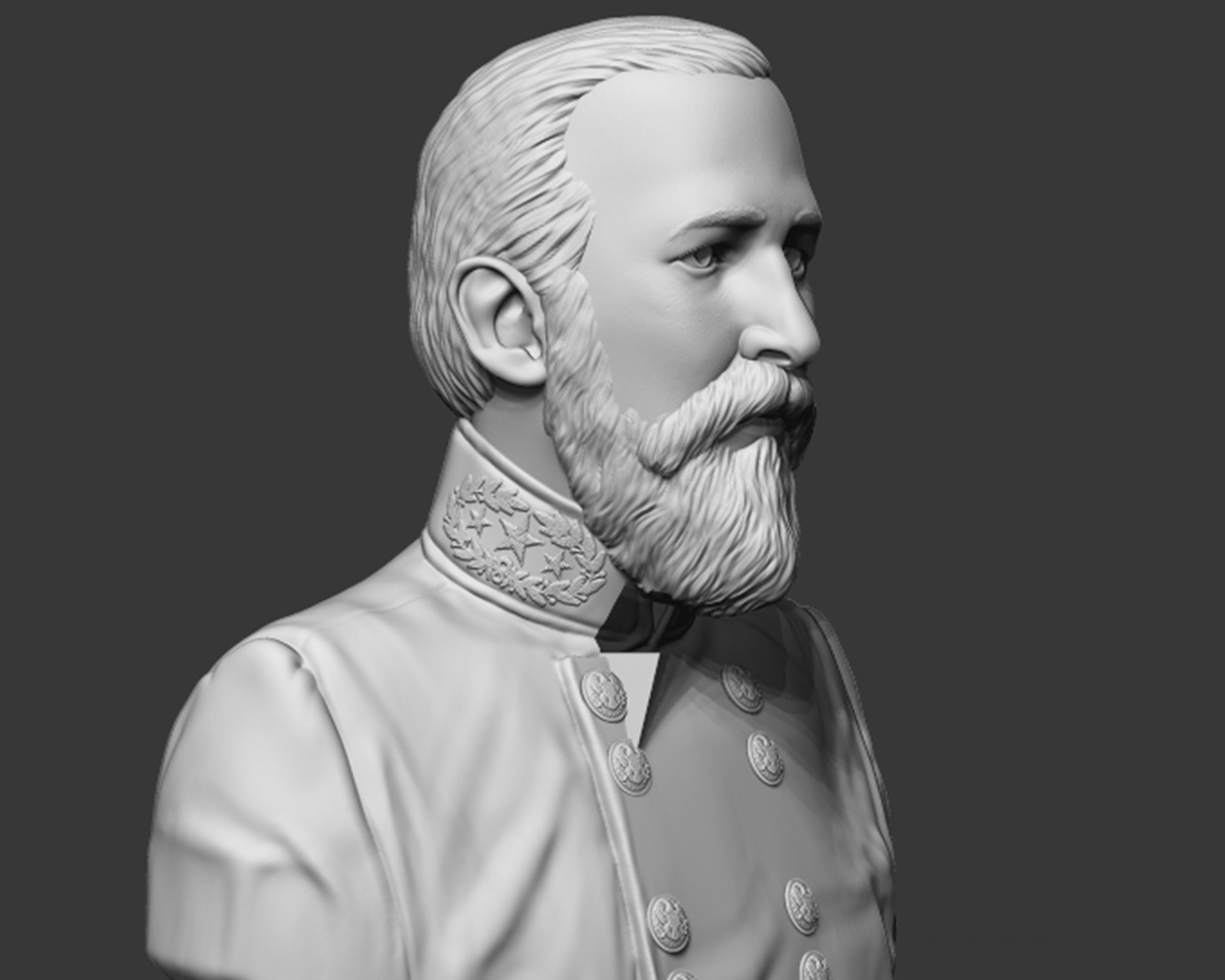 General Richard Garnett bust sculpture 3D print model_7
