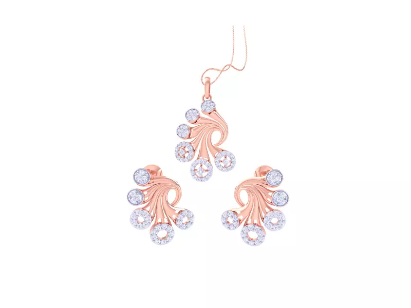 Earring Pendant Set 3dm STL OBJ FBX Renders Details 3D print model_0