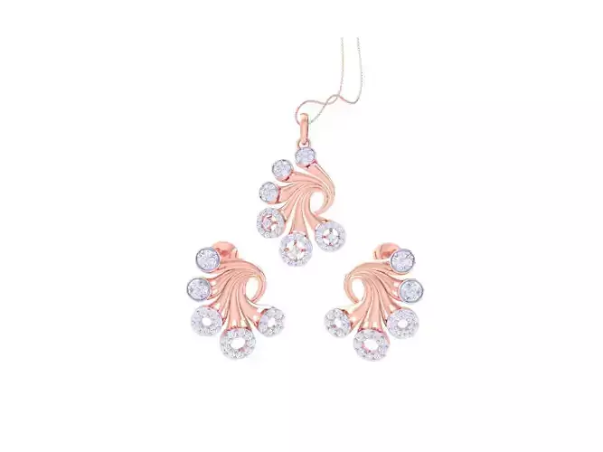 Earring Pendant Set 3dm STL OBJ FBX Renders Details