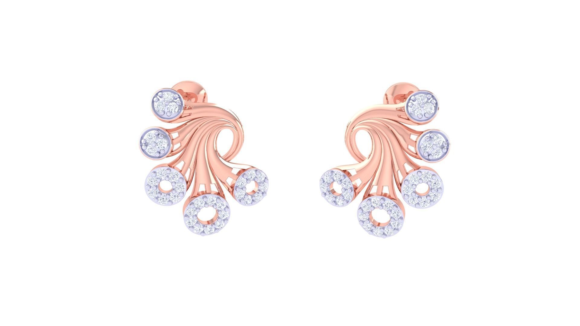 Earring Pendant Set 3dm STL OBJ FBX Renders Details 3D print model_1